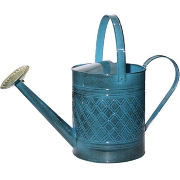 Perfectpatio MPT01503 Wexley 2 Gal. Mountain Waves Blue Metal Watering Can PE831155